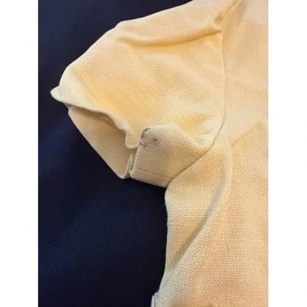 Vintage Girls Yellow Smocked Waist Dress Short Sleeve Special Occasion handmade